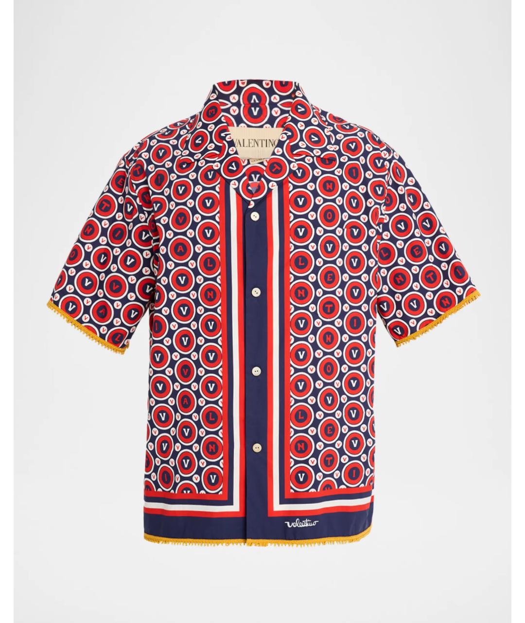 VALENTINO Мульти хлопковая кэжуал рубашка, фото 5