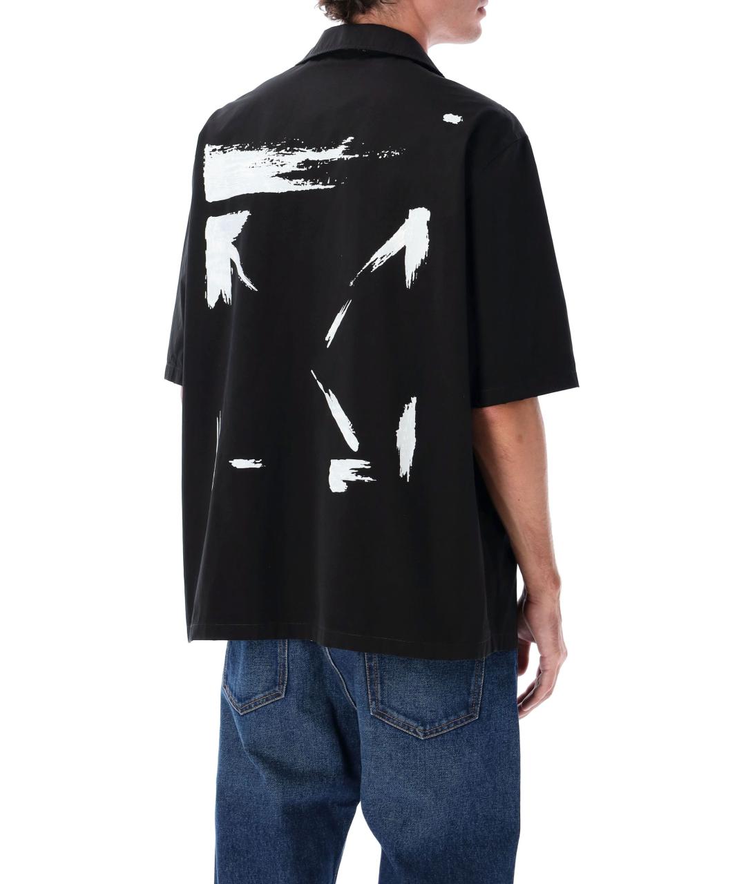 OFF-WHITE Черная хлопковая кэжуал рубашка, фото 3