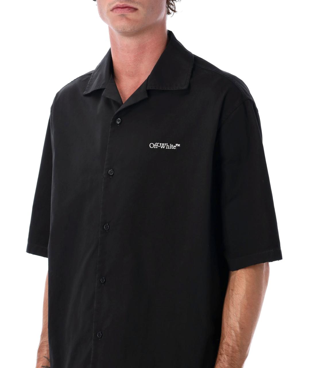 OFF-WHITE Черная хлопковая кэжуал рубашка, фото 4