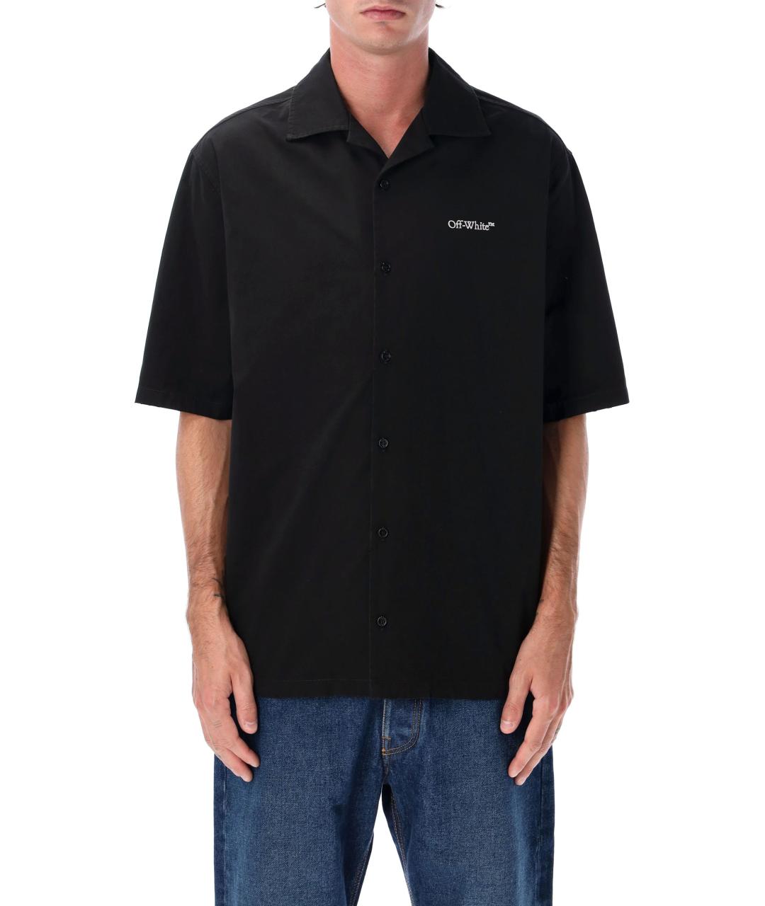 OFF-WHITE Черная хлопковая кэжуал рубашка, фото 2
