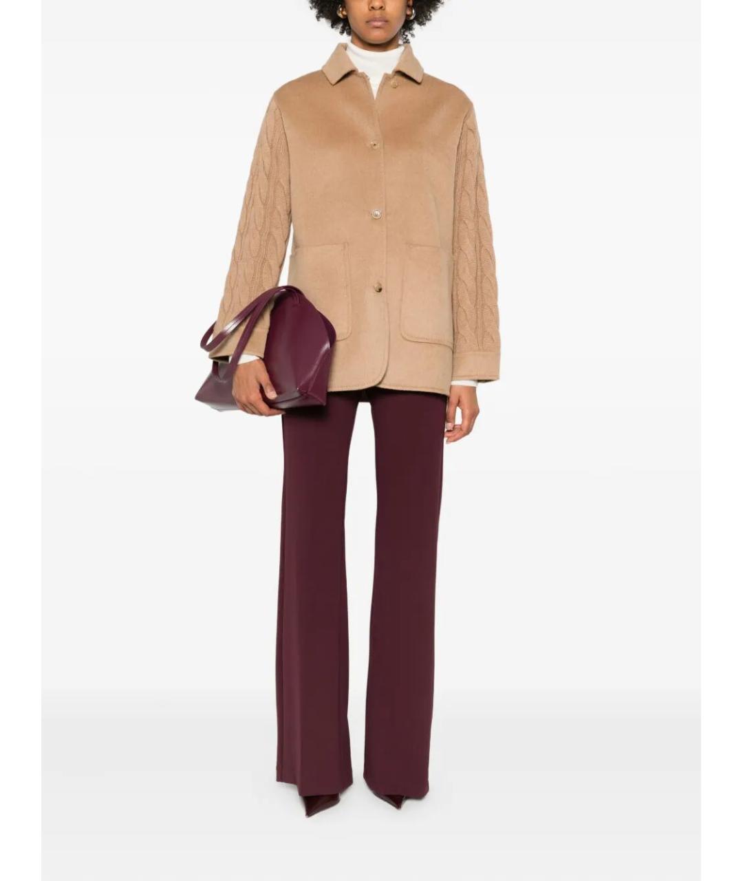 MAX MARA Бежевое шерстяное пальто, фото 2