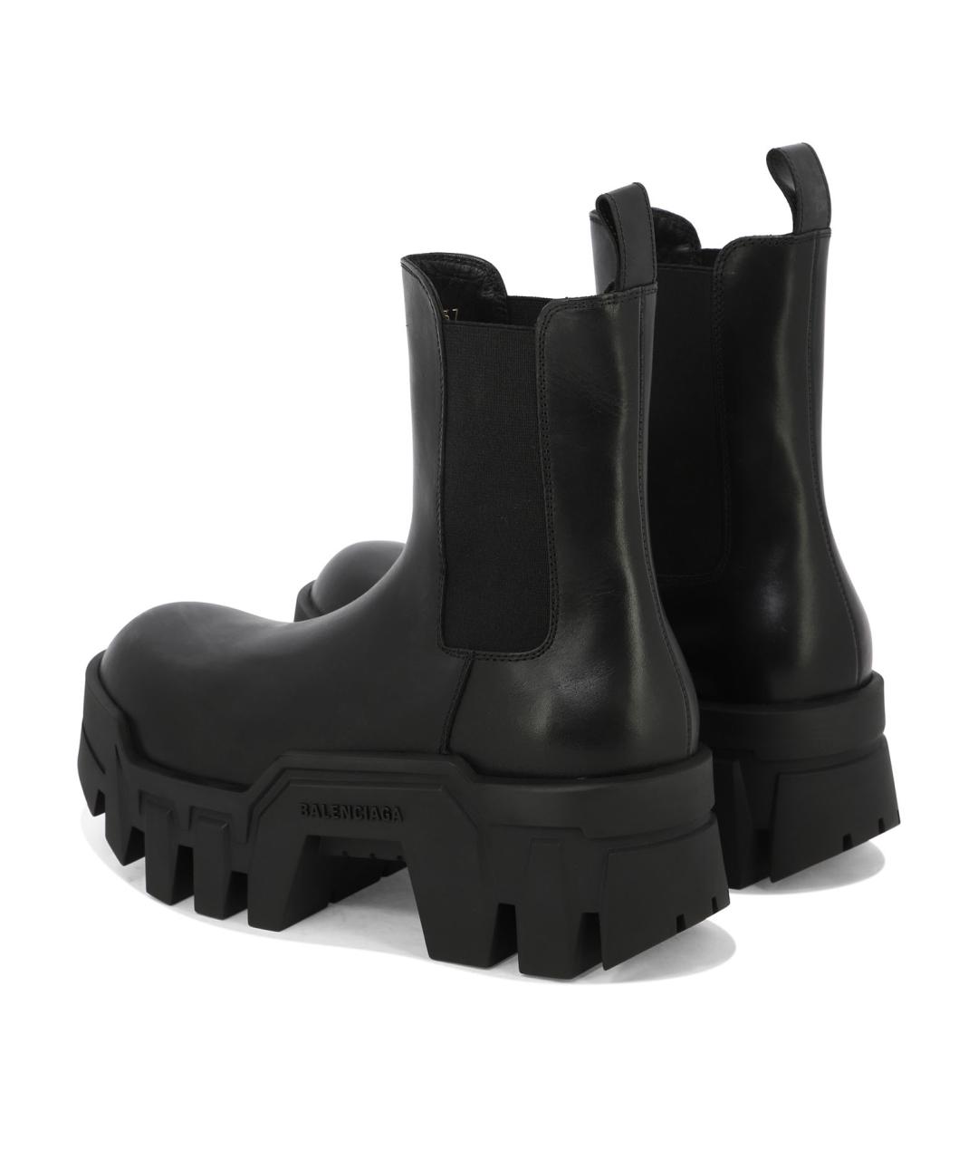 BALENCIAGA Черные кожаные ботинки, фото 4