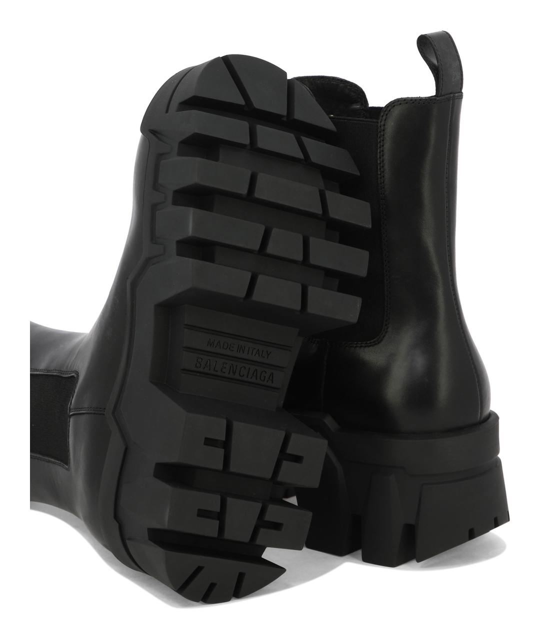BALENCIAGA Черные кожаные ботинки, фото 5