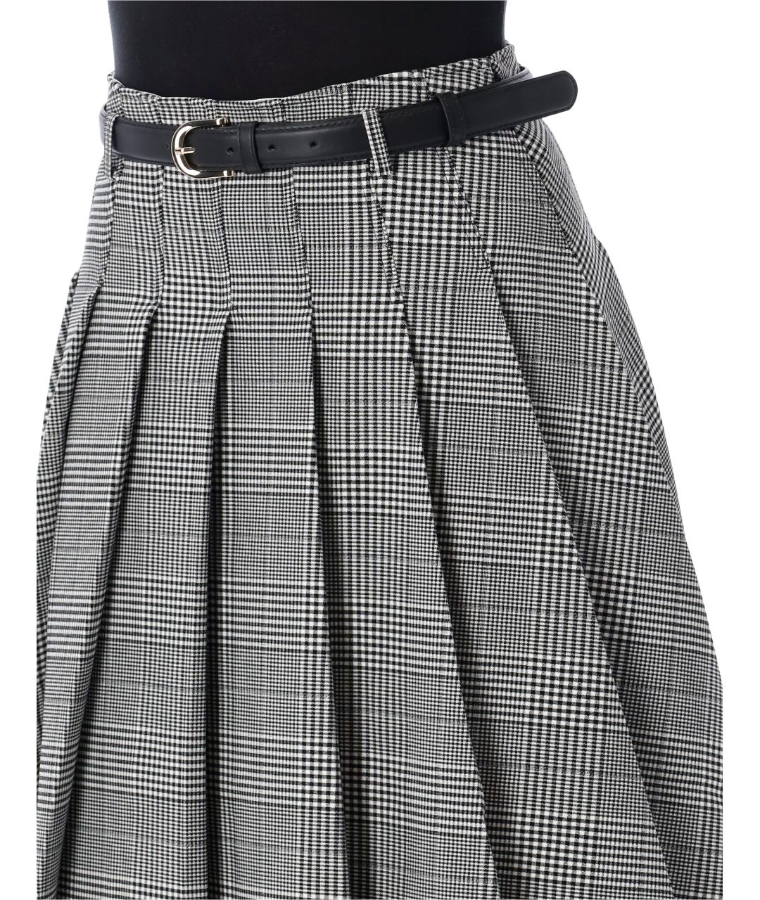 SELF-PORTRAIT Черная полиэстеровая юбка миди, фото 3