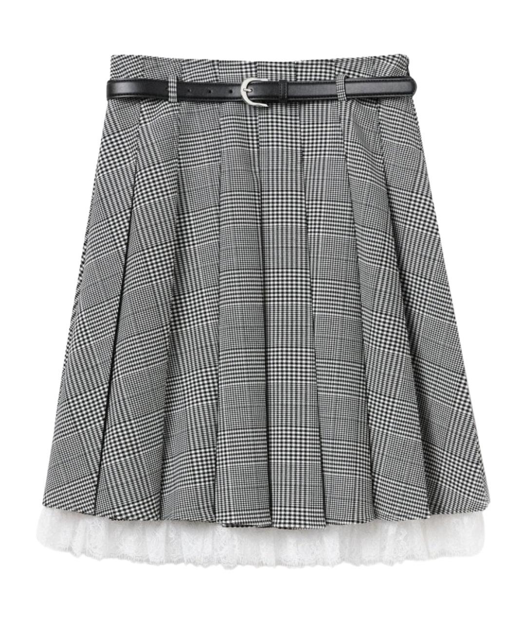 SELF-PORTRAIT Черная полиэстеровая юбка миди, фото 1