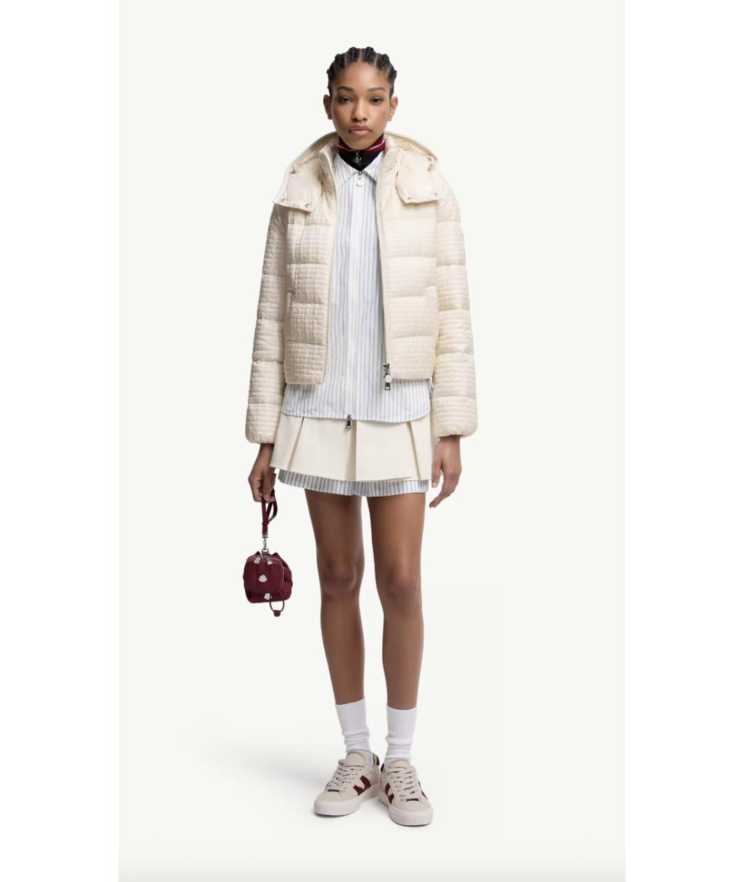 MONCLER Антрацитовый полиэстеровый пуховик, фото 2