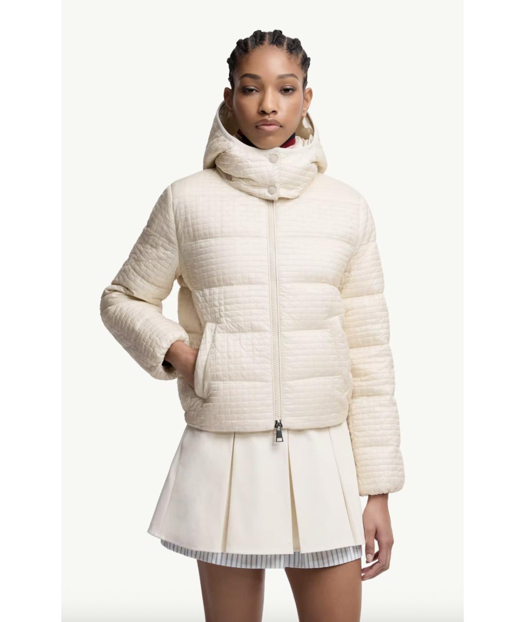 MONCLER Антрацитовый полиэстеровый пуховик, фото 3
