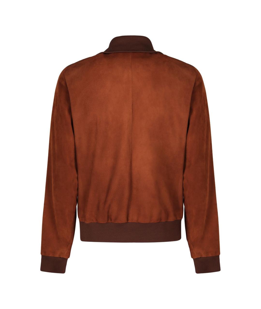 PRADA Коричневая кожаная куртка, фото 2