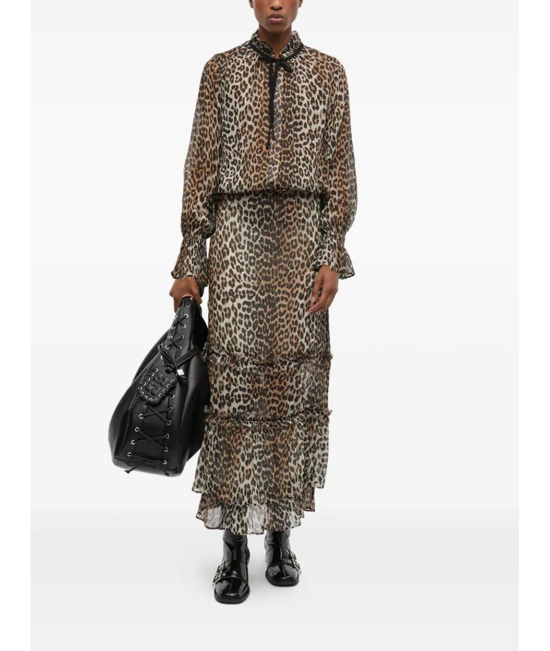 GANNI Мульти вискозная рубашка, фото 2