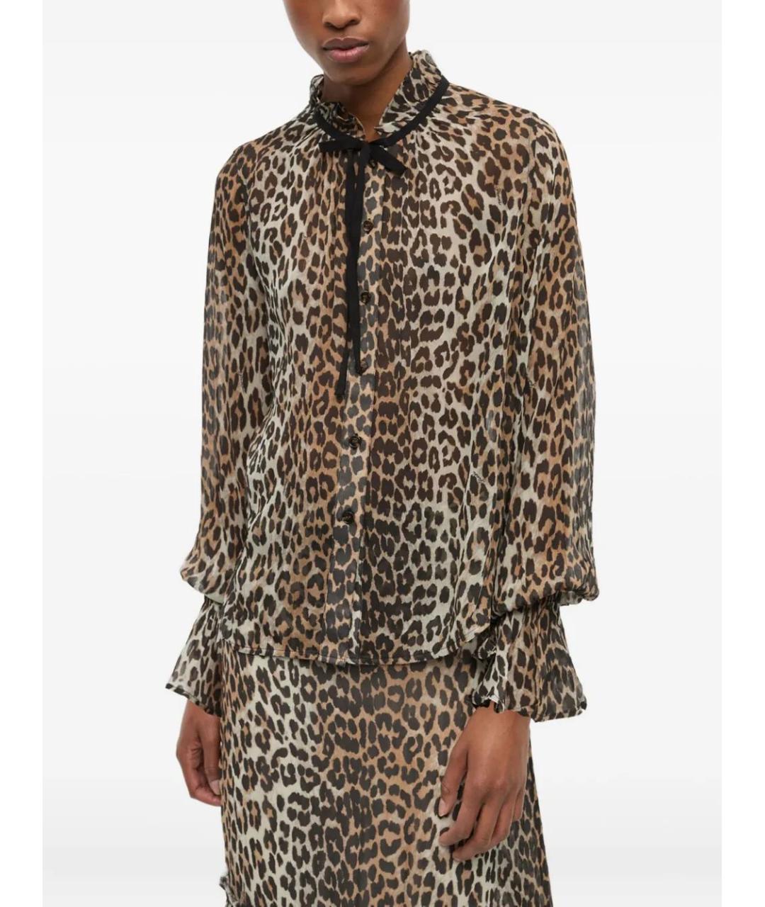 GANNI Мульти вискозная рубашка, фото 3