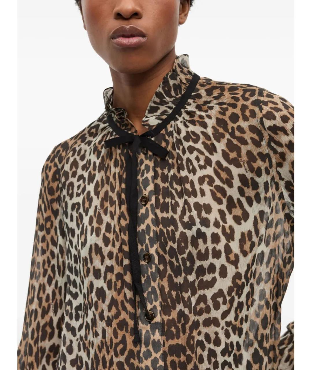 GANNI Мульти вискозная рубашка, фото 5