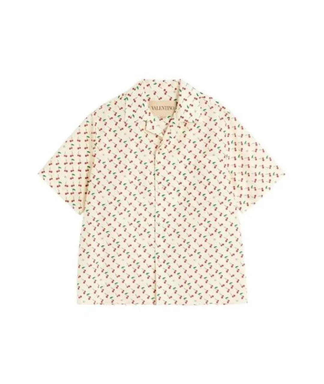 VALENTINO Бежевая хлопковая кэжуал рубашка, фото 1