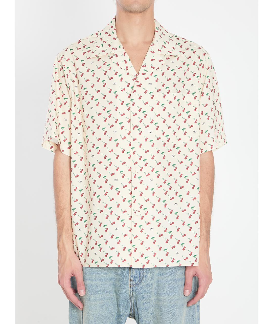 VALENTINO Бежевая хлопковая кэжуал рубашка, фото 2