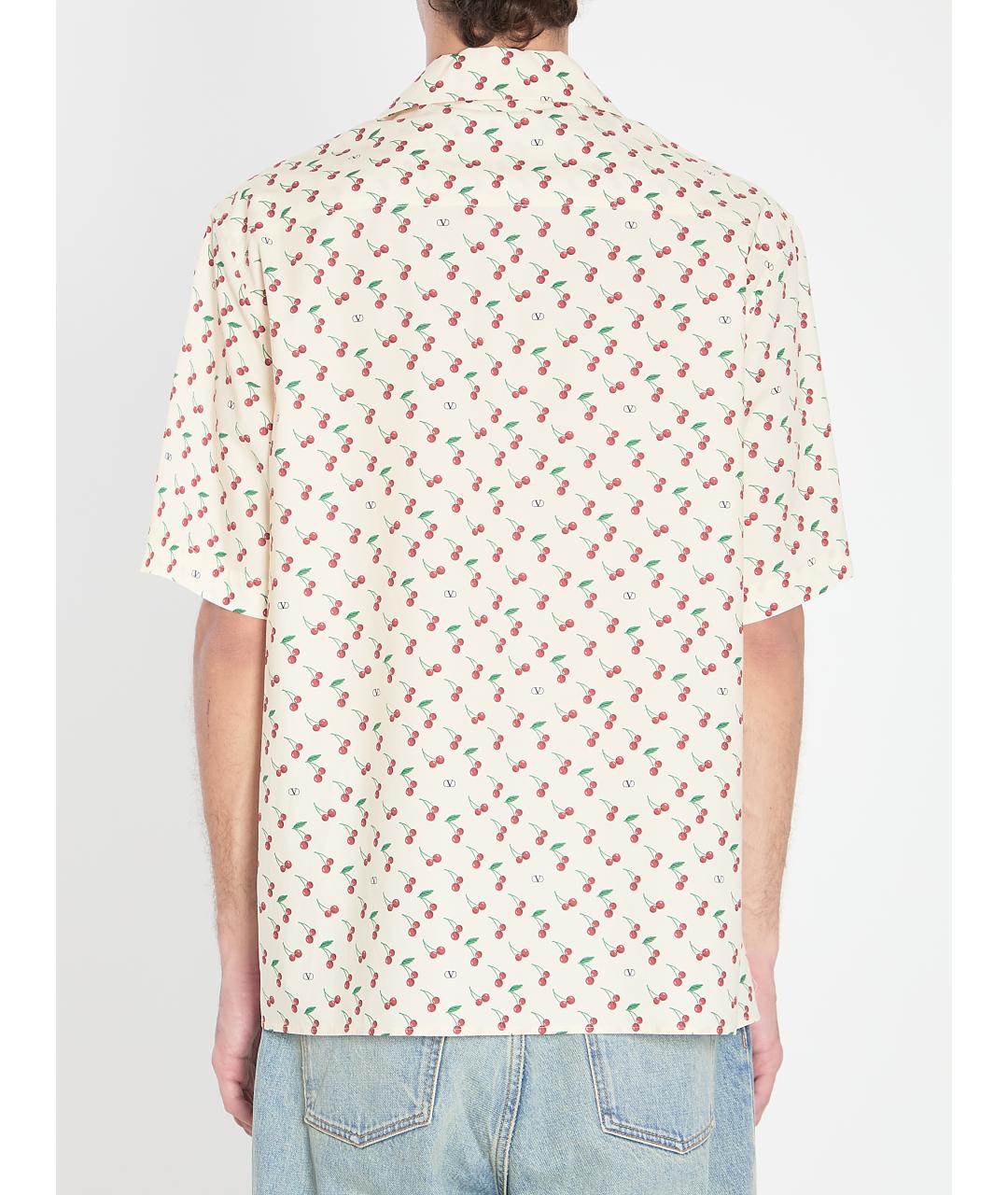 VALENTINO Бежевая хлопковая кэжуал рубашка, фото 4