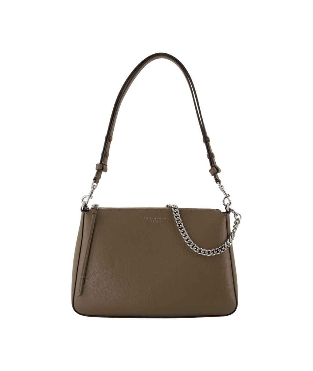 TORY BURCH Коричневая кожаная сумка через плечо, фото 1