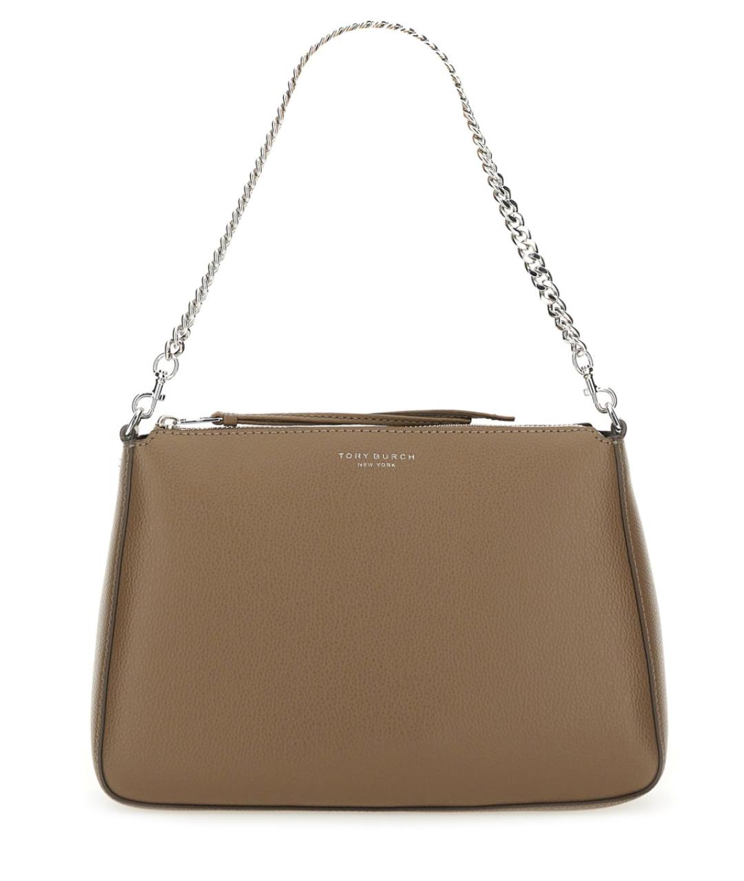TORY BURCH Коричневая кожаная сумка через плечо, фото 3