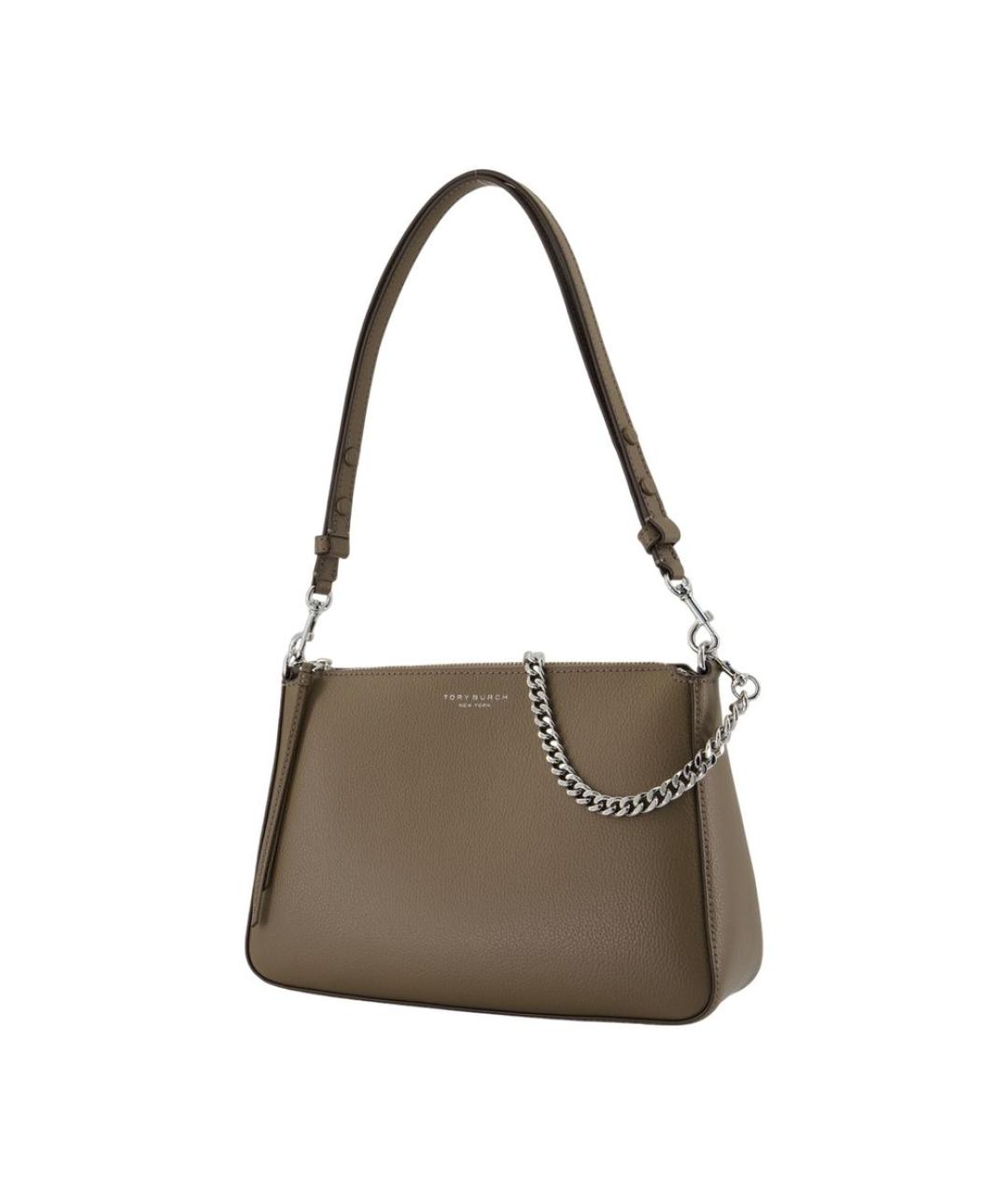 TORY BURCH Коричневая кожаная сумка через плечо, фото 2