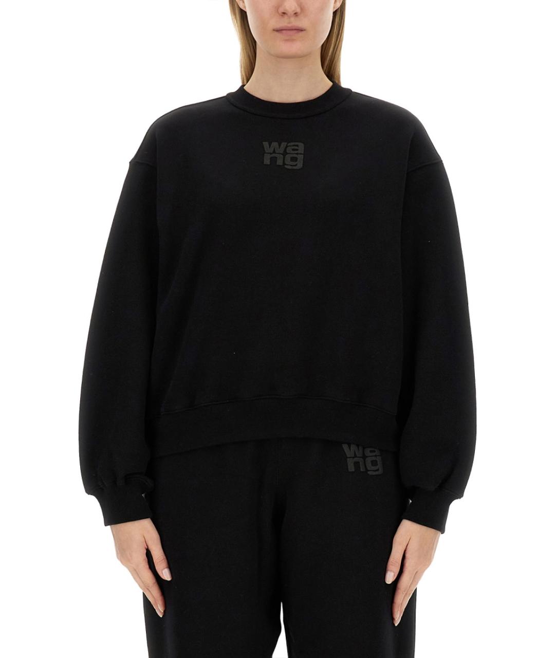 ALEXANDER WANG Черный хлопковый джемпер / свитер, фото 6