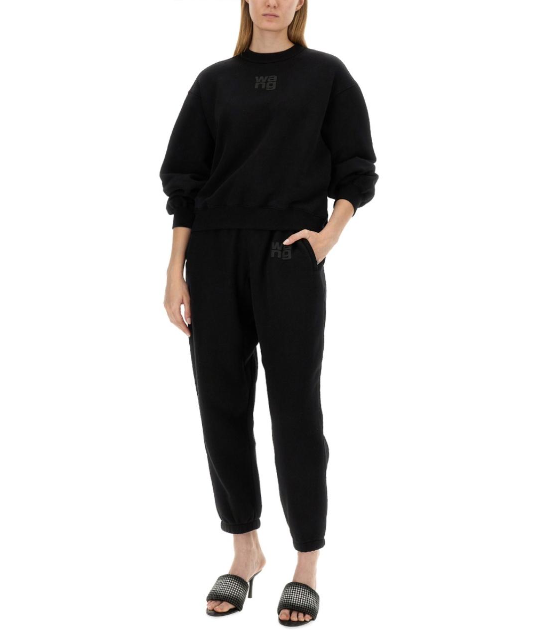 ALEXANDER WANG Черный хлопковый джемпер / свитер, фото 3