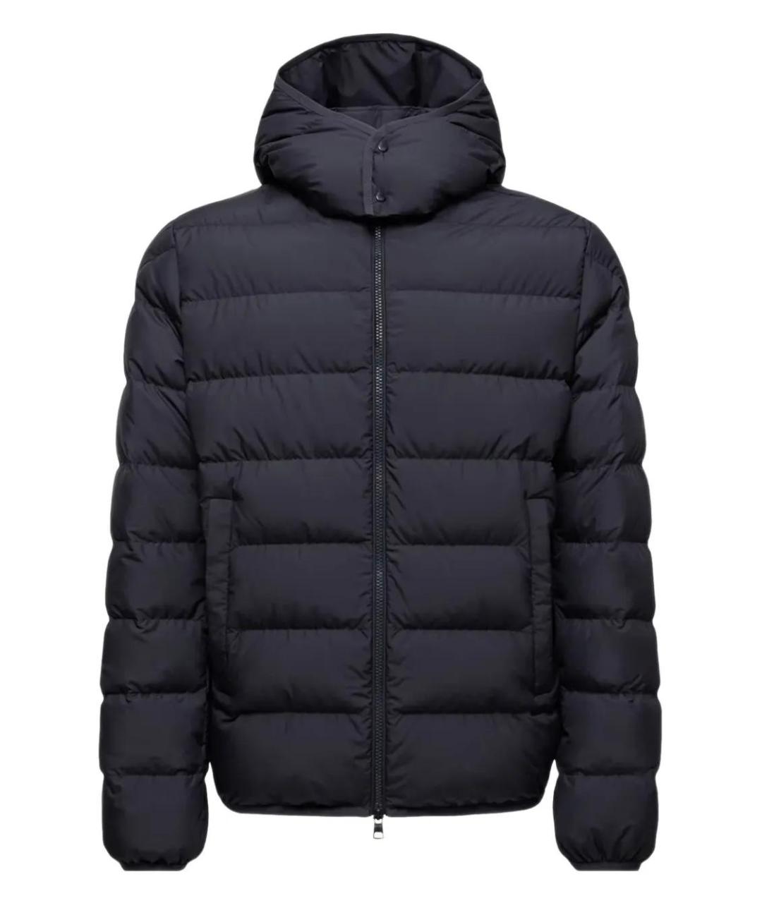 MONCLER Черный полиэстеровый пуховик, фото 1