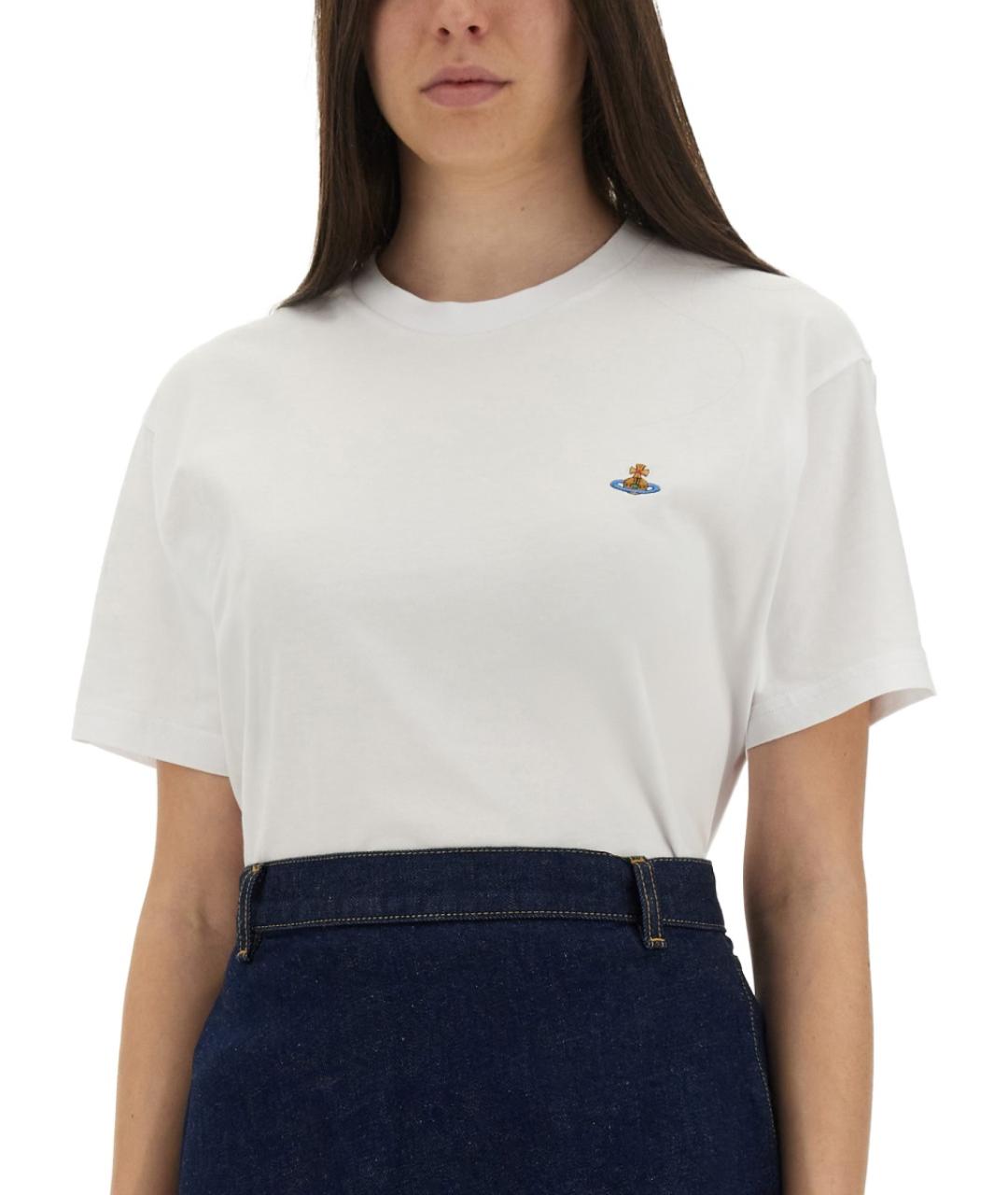 VIVIENNE WESTWOOD Белая хлопковая футболка, фото 5