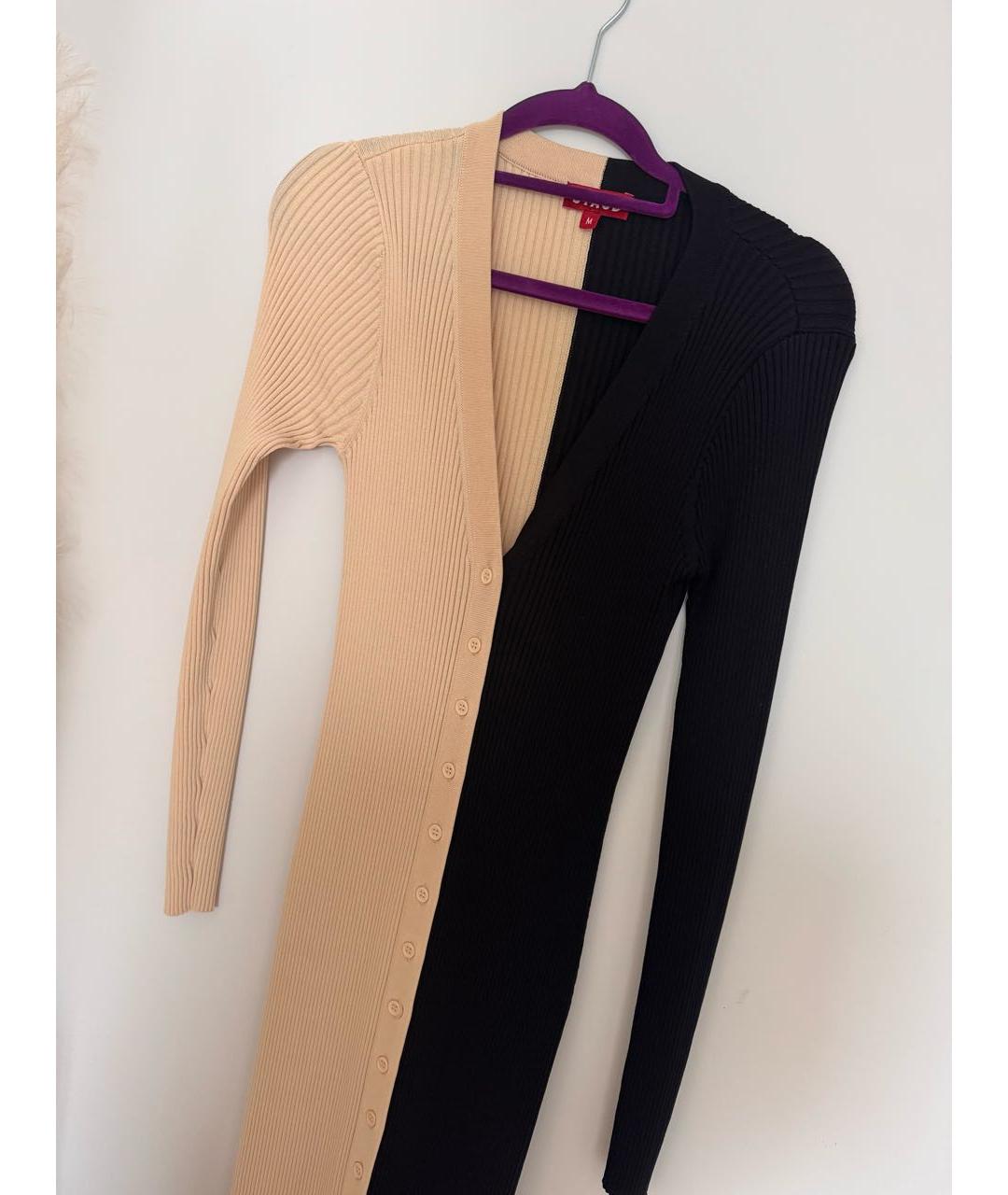 STAUD Черное хлопковое повседневное платье, фото 3