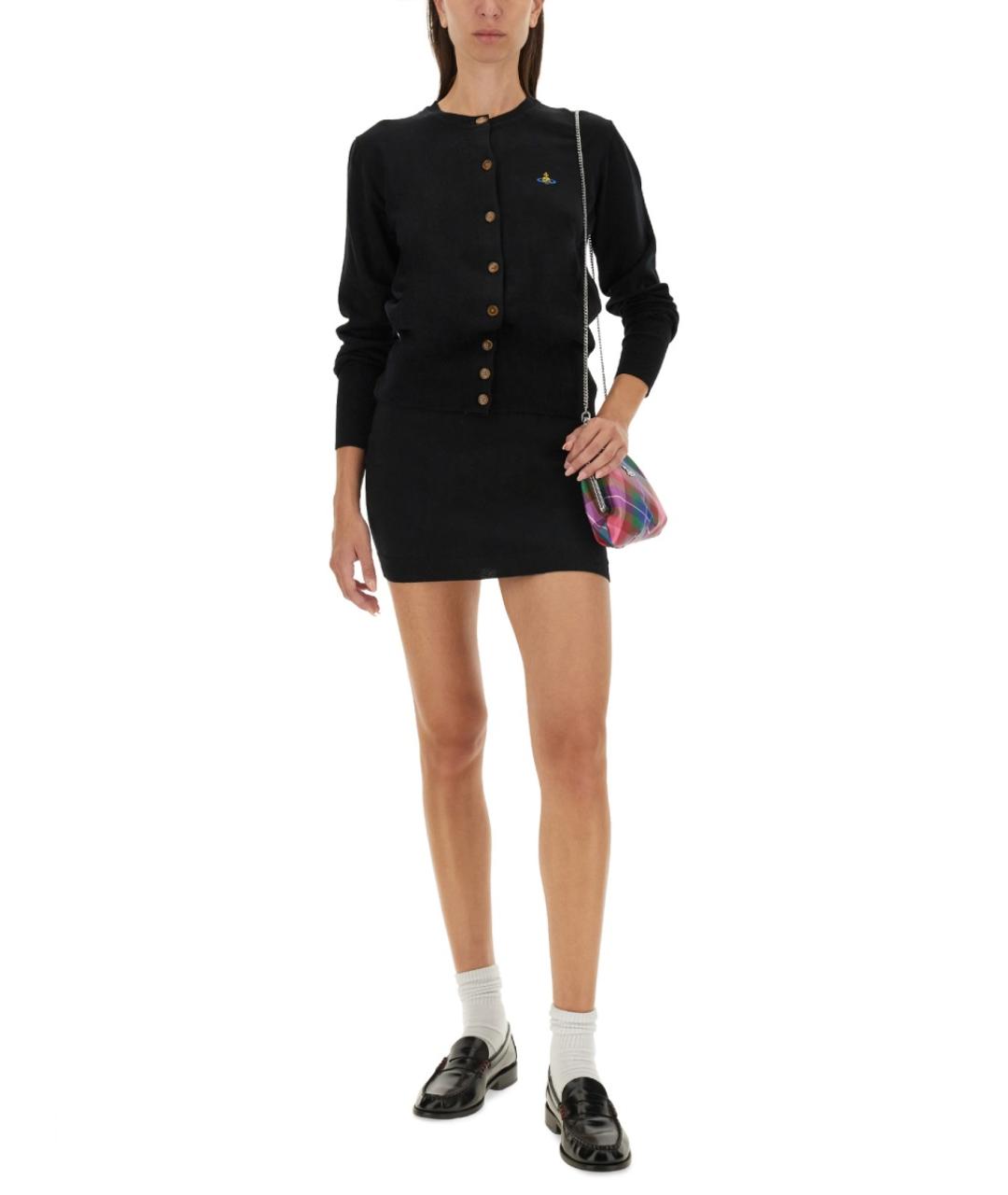 VIVIENNE WESTWOOD Черный хлопковый кардиган, фото 4