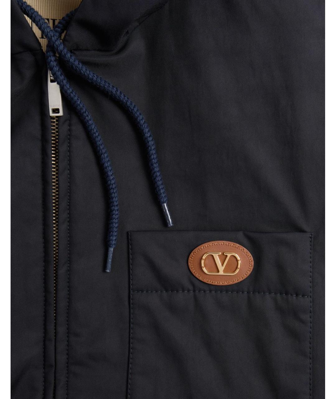 VALENTINO Темно-синяя полиэстеровая куртка, фото 2