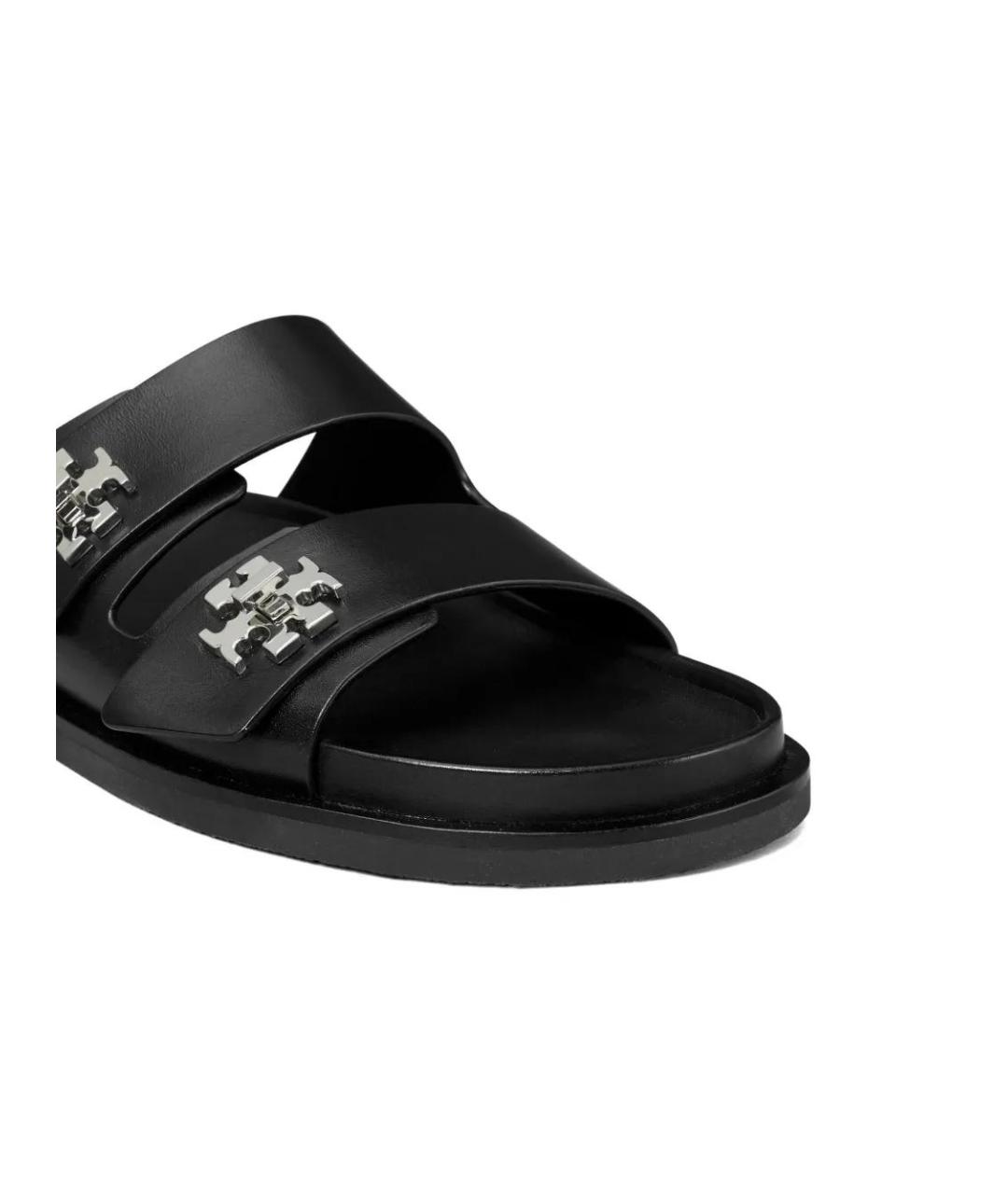 TORY BURCH Черные кожаные сандалии, фото 4