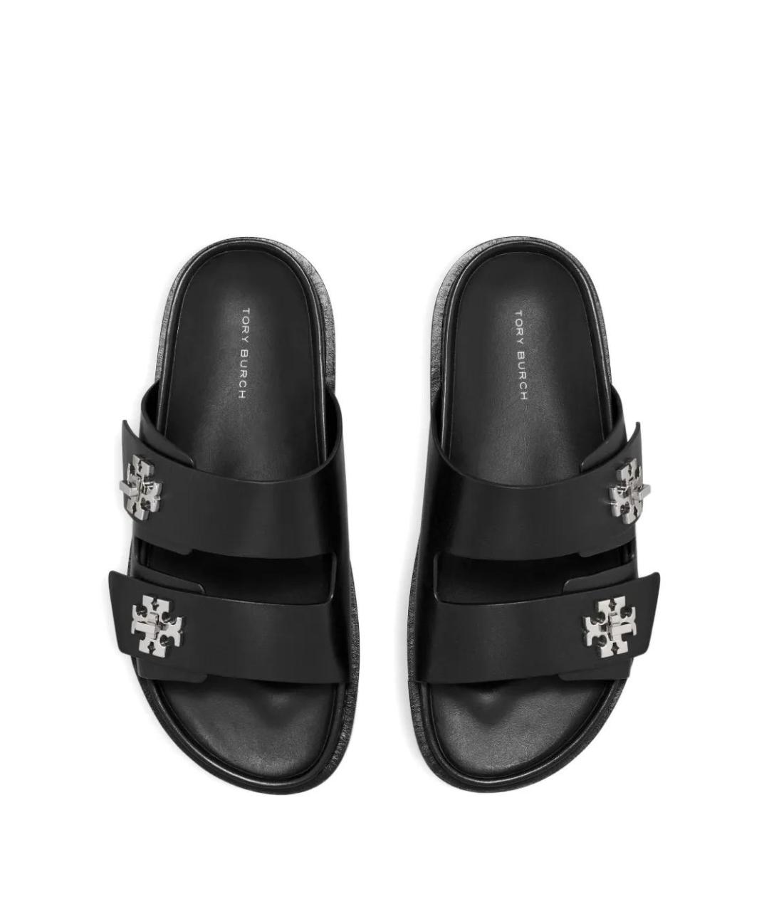 TORY BURCH Черные кожаные сандалии, фото 3