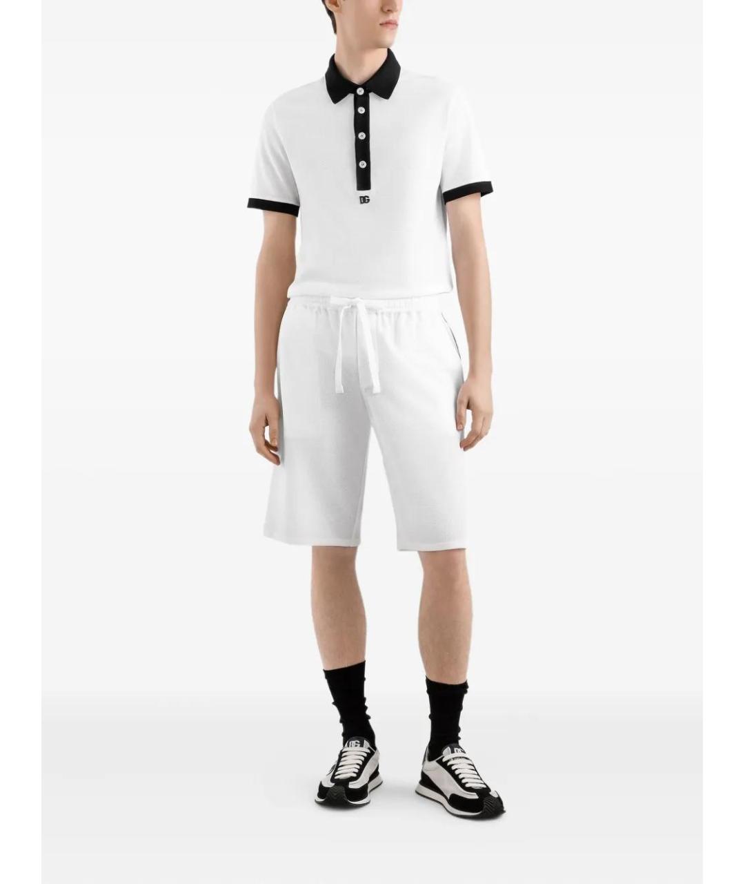 DOLCE&GABBANA Белые хлопковые шорты, фото 2