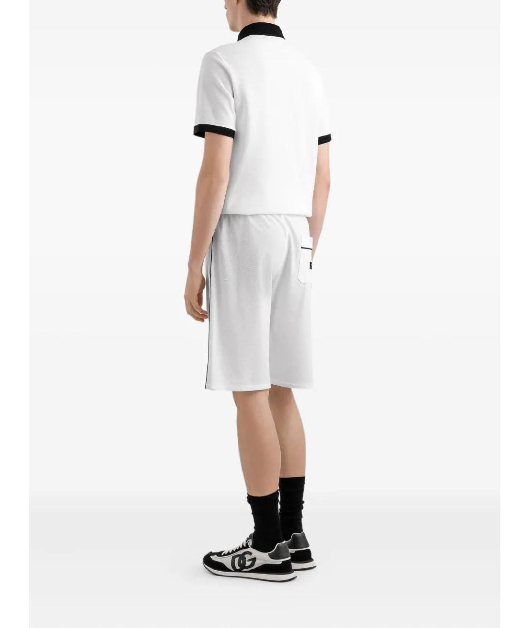 DOLCE&GABBANA Белые хлопковые шорты, фото 3