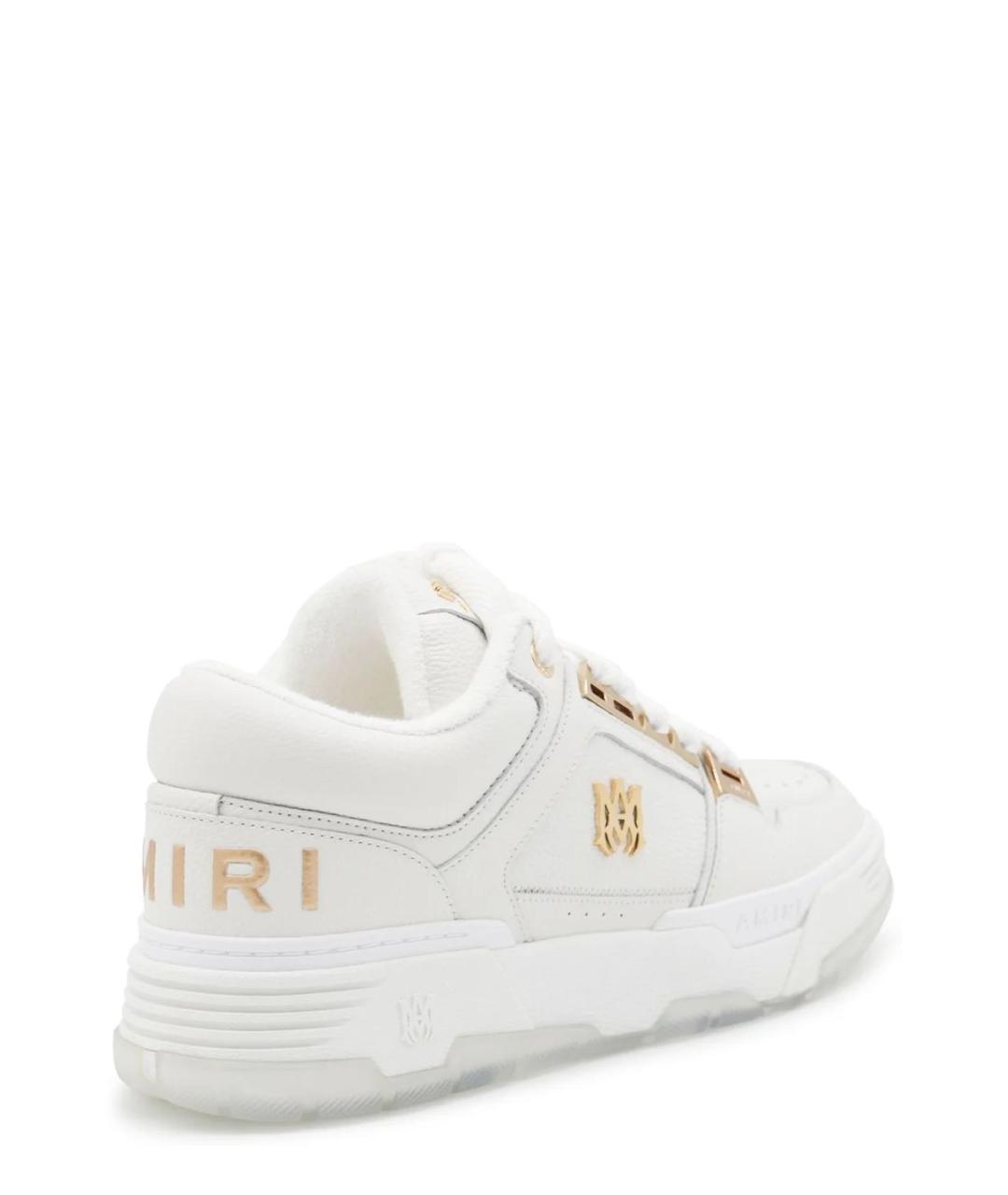 AMIRI Белые кожаные низкие кроссовки / кеды, фото 2