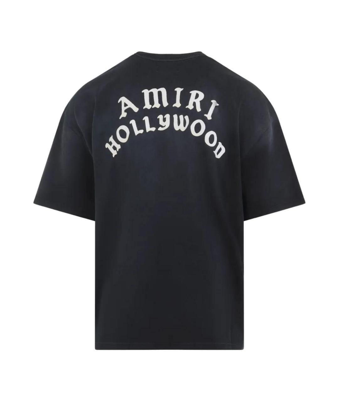 AMIRI Черная хлопковая футболка, фото 2