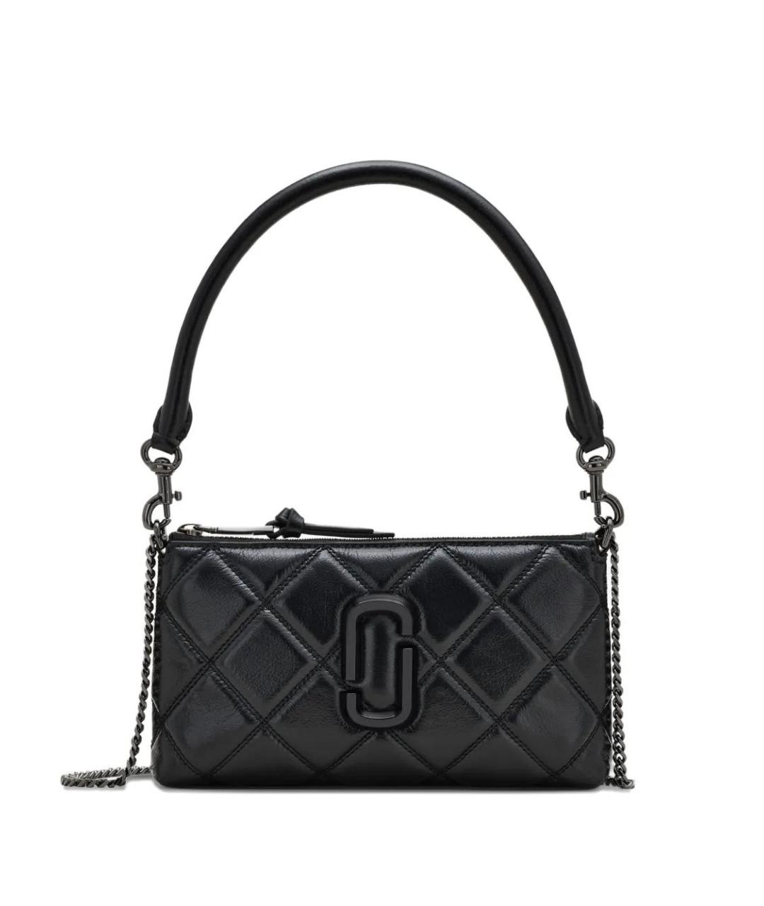 MARC JACOBS Черная кожаная сумка с короткими ручками, фото 1