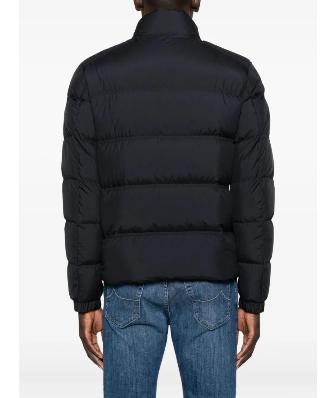 MONCLER Темно-синяя полиэстеровая куртка, фото 4