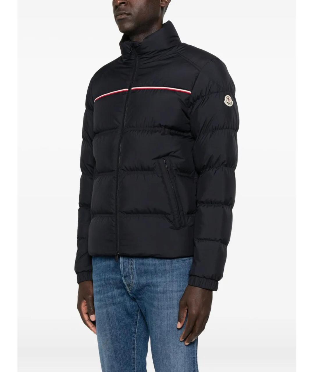 MONCLER Темно-синяя полиэстеровая куртка, фото 3
