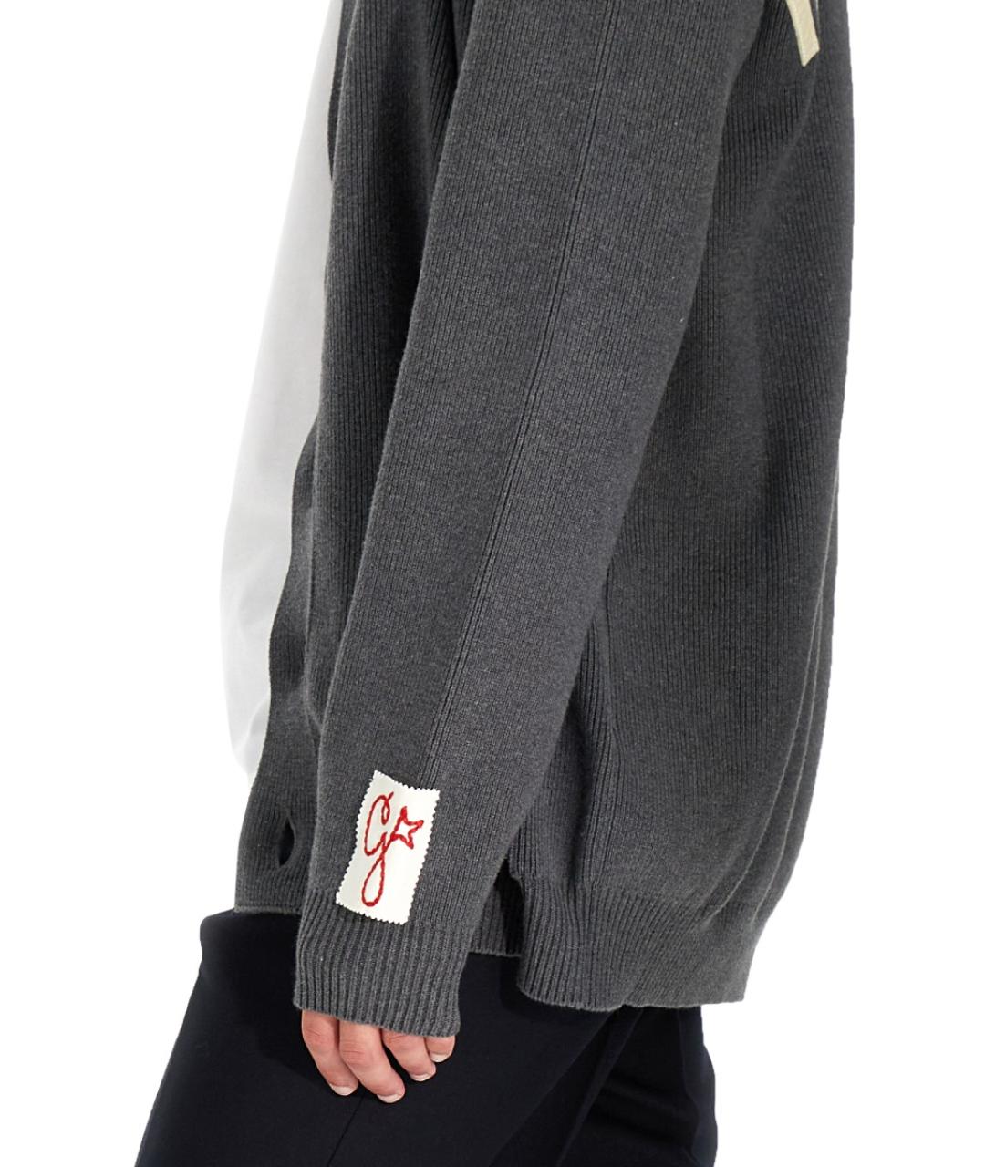 GOLDEN GOOSE DELUXE BRAND Серый хлопковый кардиган, фото 5