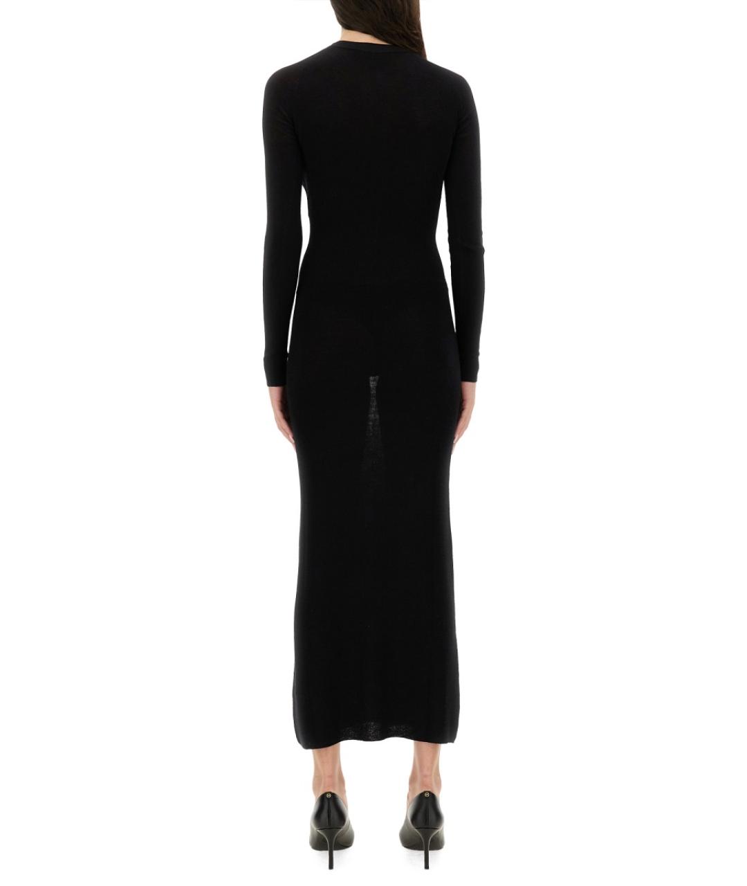 VERSACE Черное шерстяное повседневное платье, фото 4