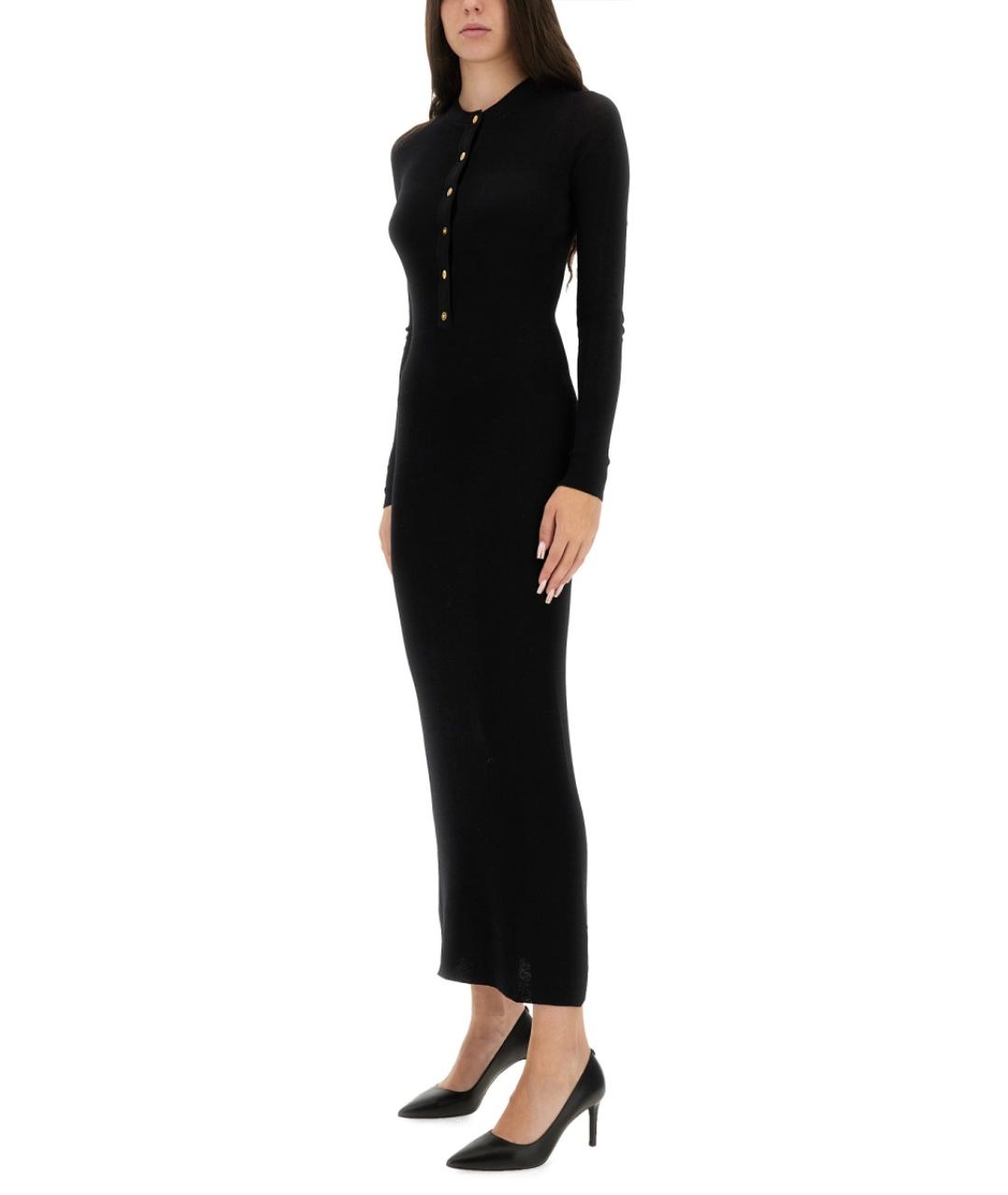 VERSACE Черное шерстяное повседневное платье, фото 3
