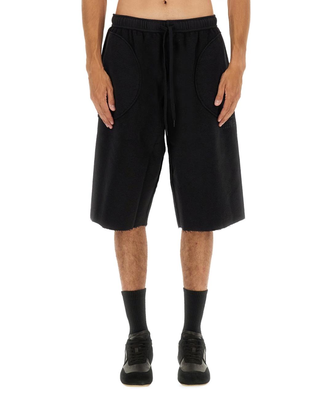 MM6 MAISON MARGIELA Черные хлопковые шорты, фото 4