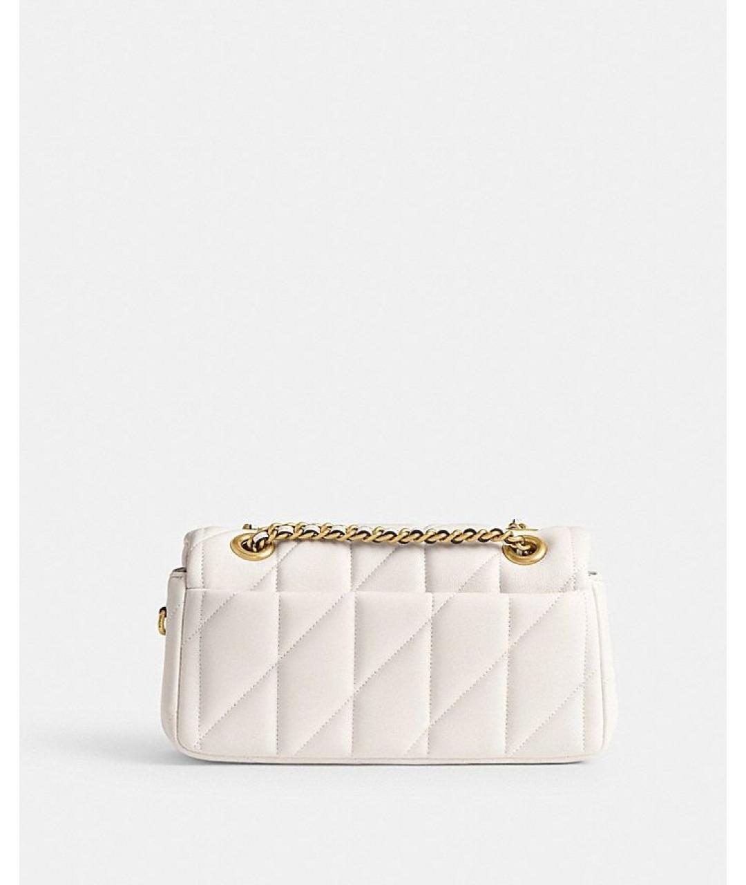 COACH Белая кожаная сумка через плечо, фото 3