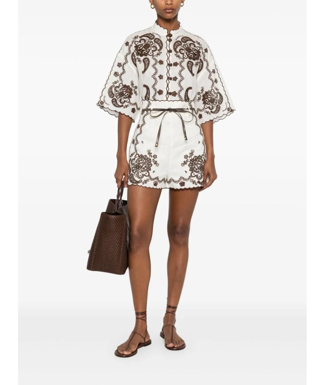 ZIMMERMANN Мульти льняная рубашка, фото 2