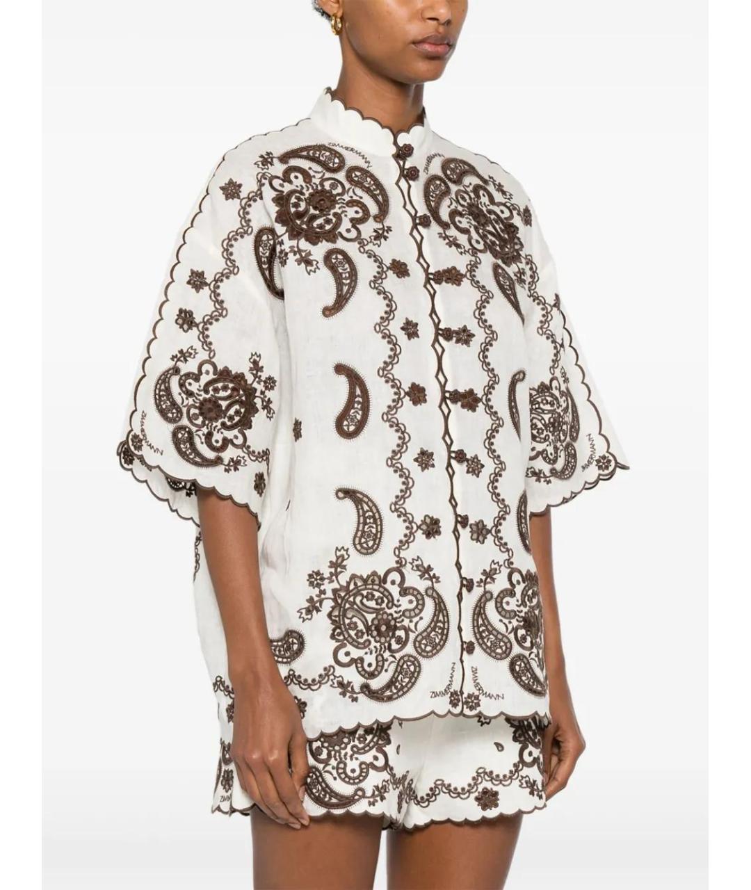 ZIMMERMANN Мульти льняная рубашка, фото 3