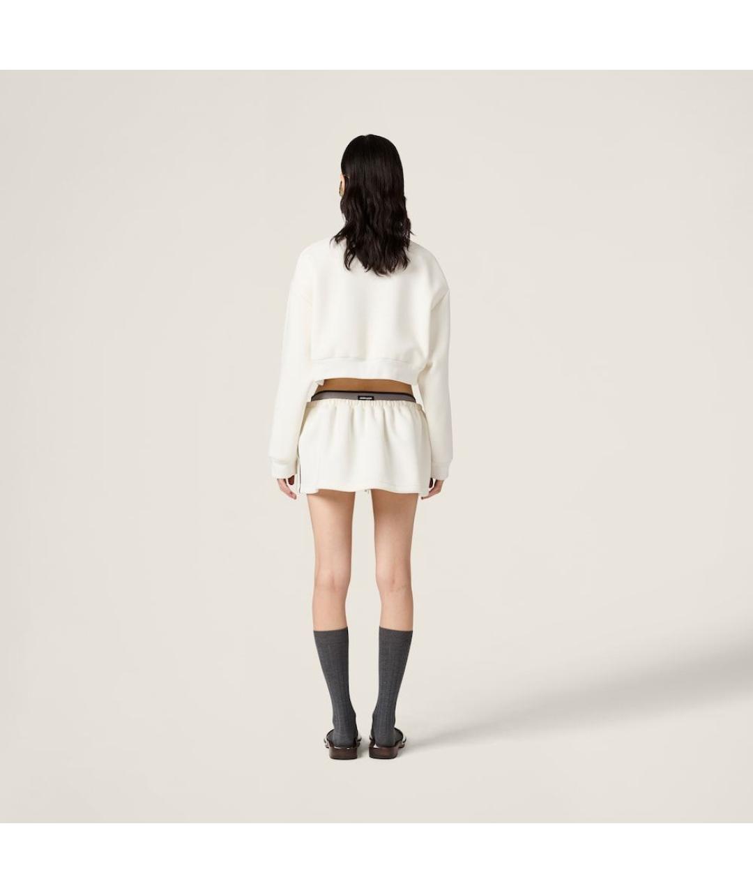 MIU MIU Белая хлопковая куртка, фото 3