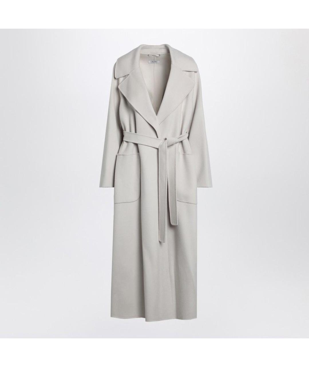 'S MAX MARA Белое шерстяное пальто, фото 3