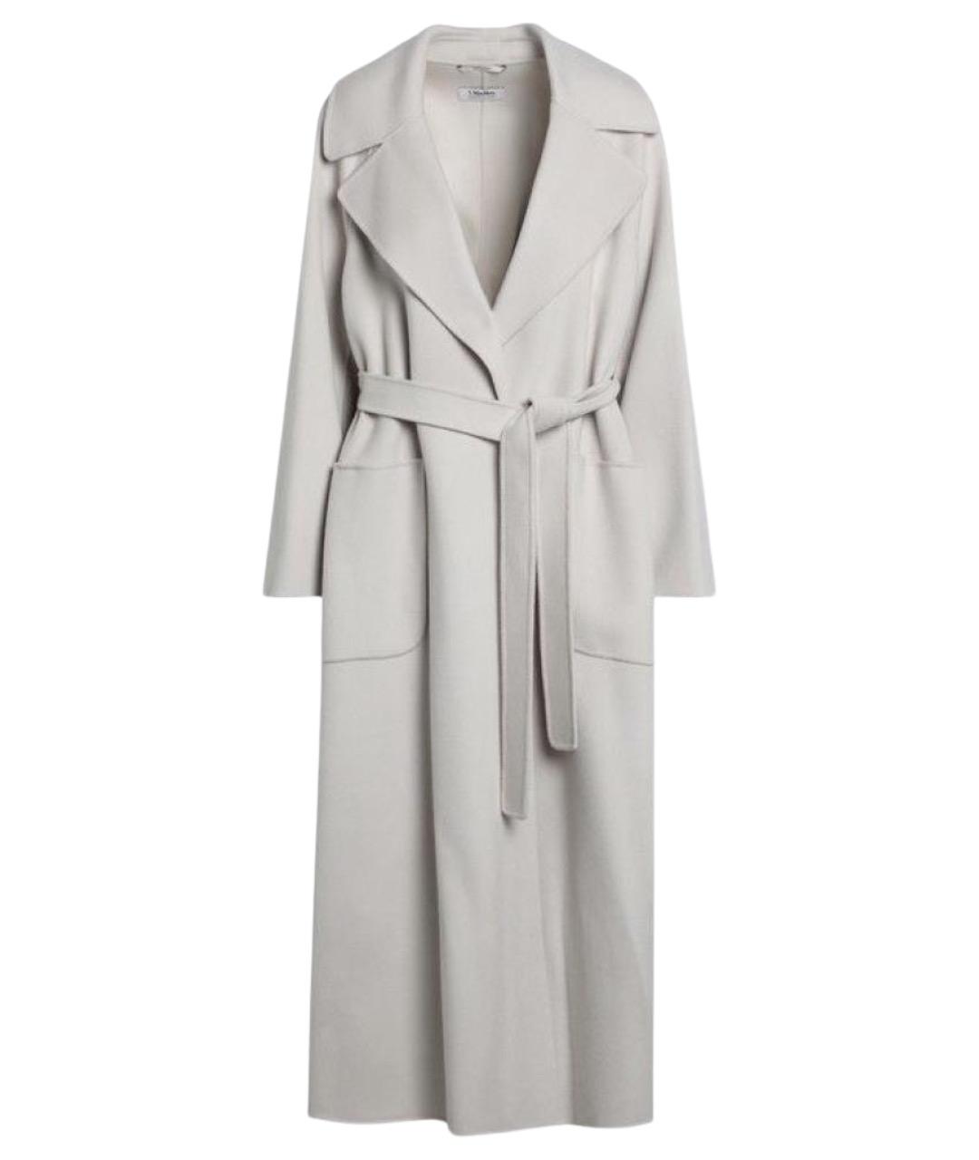 'S MAX MARA Белое шерстяное пальто, фото 1