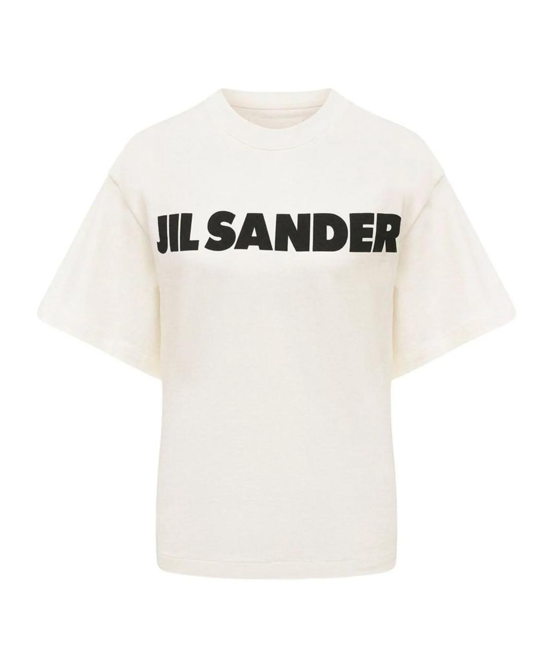 JIL SANDER Белая хлопковая футболка, фото 1