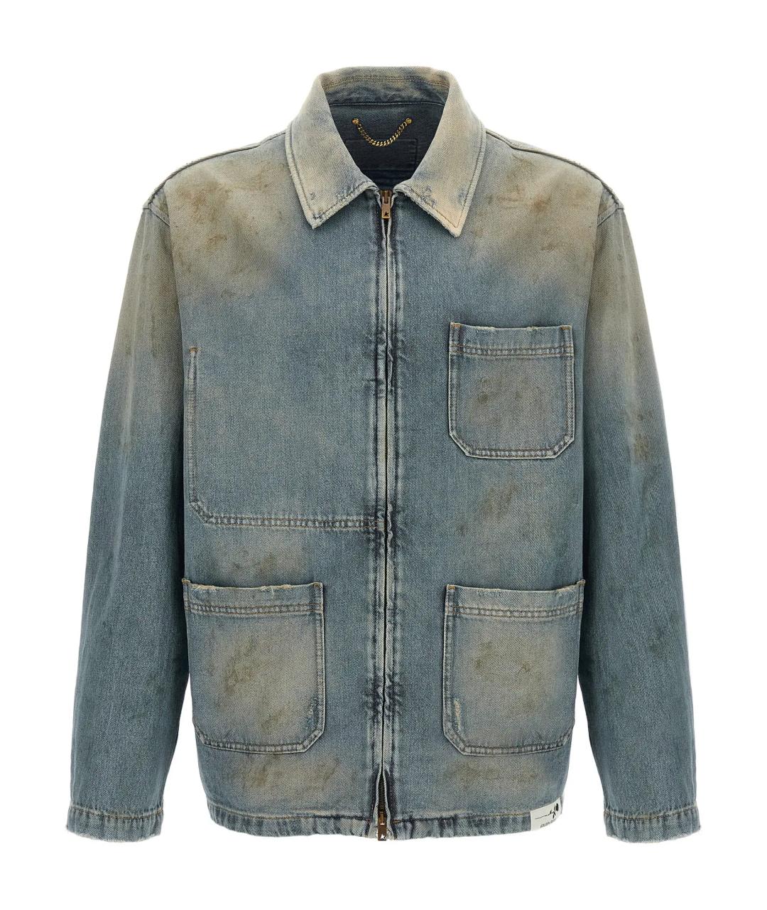 GOLDEN GOOSE DELUXE BRAND Голубая хлопковая куртка, фото 1