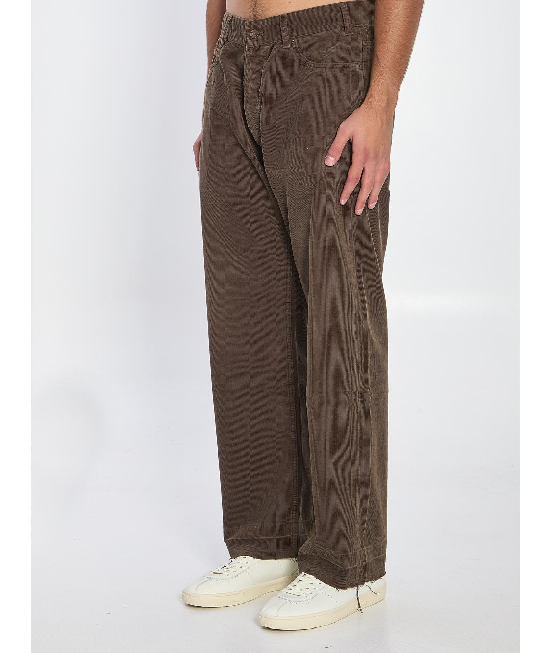 CELINE Коричневые хлопковые повседневные брюки, фото 3